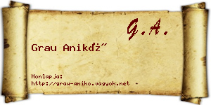 Grau Anikó névjegykártya